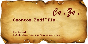 Csontos Zsófia névjegykártya