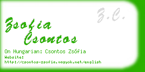 zsofia csontos business card